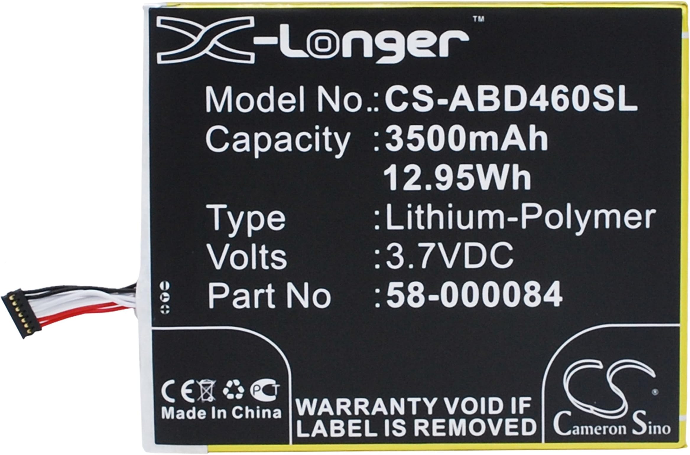 3500mAh XPS Replacement Battery for AMZ B00IKPW0UA B00IKPYKWG KINDL Fire HD 7" SQ46CW PN 58-000084 MC-347993