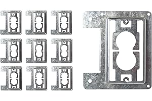 BestMounts - 10 Pack Low Voltage Mounting Brackets 1 Gang Multipurpose Pre Galvanized Steel New Construction - Drywall Outlet