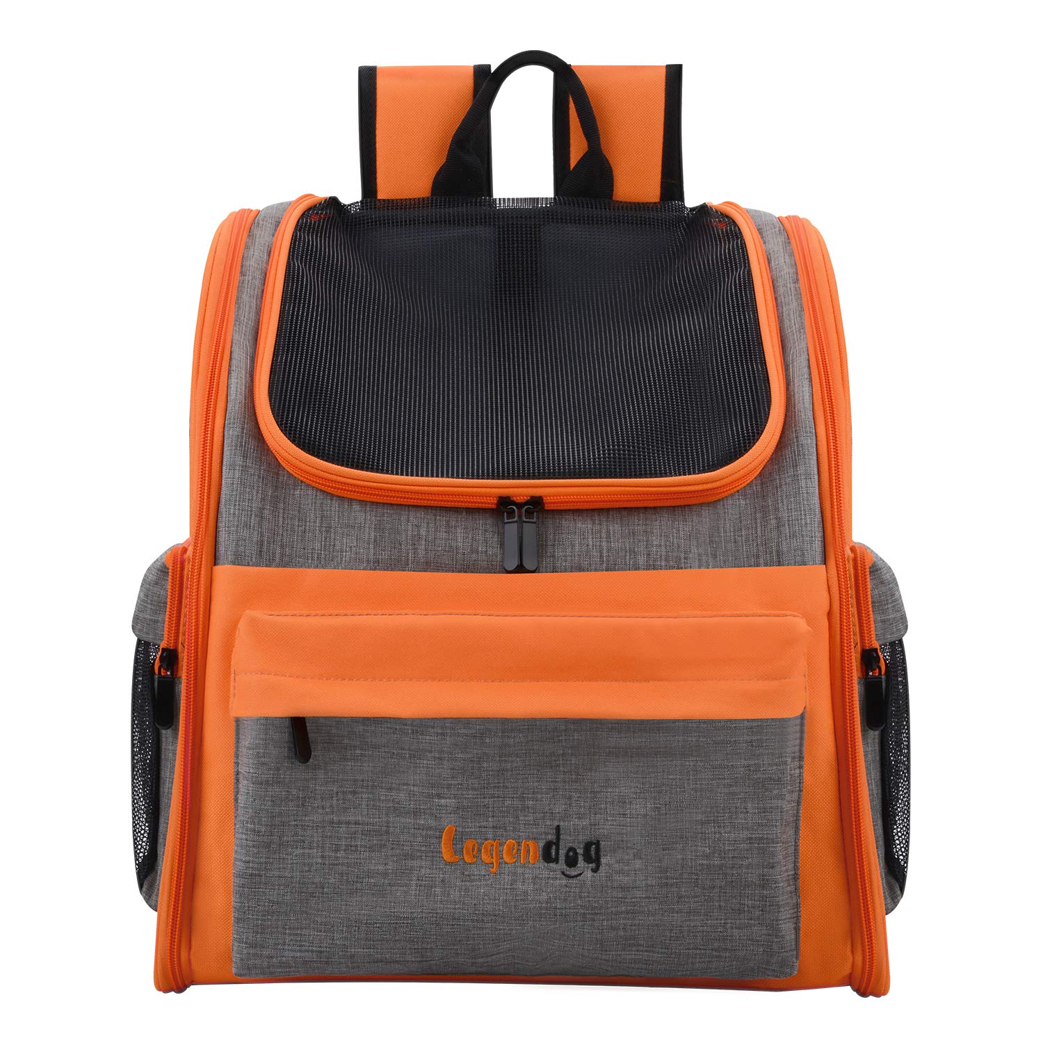 Legendog Dog Backpack, Pet Backpack Carrier Portable Travel Bag Breathable Pet Backpack for Dogs& Cats, Waterproof Cat Hiking Backpack with Cushion & Adjustable Strap (Pet Backpack)