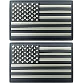 JBCD US American Flag Patch USA Tactical Military Patch - PVC Rubber Hook and Loop Fasteners Patch, 2 Pack