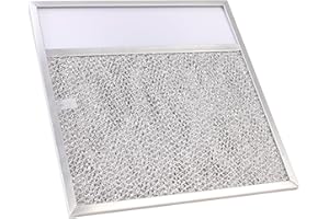KTWT Range hood Filter with Light Lens for Broan-NuTone Kitchen Exhaust Grease Aluminum Filter R610045, R610050, SR610045, fit whirlpool WP8190232, fit 43000 Series Range Hood 11-3/8 X 11-3/4 X 3/8 Inch