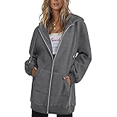 Zeagoo Women's Zip Up Hoodies Long Tunic Sweatshirts Oversized Fleece Casual Long Sleeve 2026 Fall Hoodie Jacket Coat