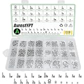 1110Pcs Metric Micro Screws &amp; Nuts Kit, M1 M1.2 M1.4 M1.6 M2 M2.5 | 304 Stainless Steel Phillips Pan Head Screws, Fully Threaded for Arduino, RC Models, Electronics &amp; DIY Projects