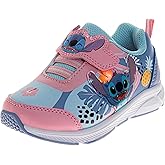 Disney Lilo & Stitch LED Light up Shoes for Kids - Slip on Laceless Lightweight Breathable Tennis Runner Sneakers (Sizes: 7-10 Toddler / 11-12 Little Kid)