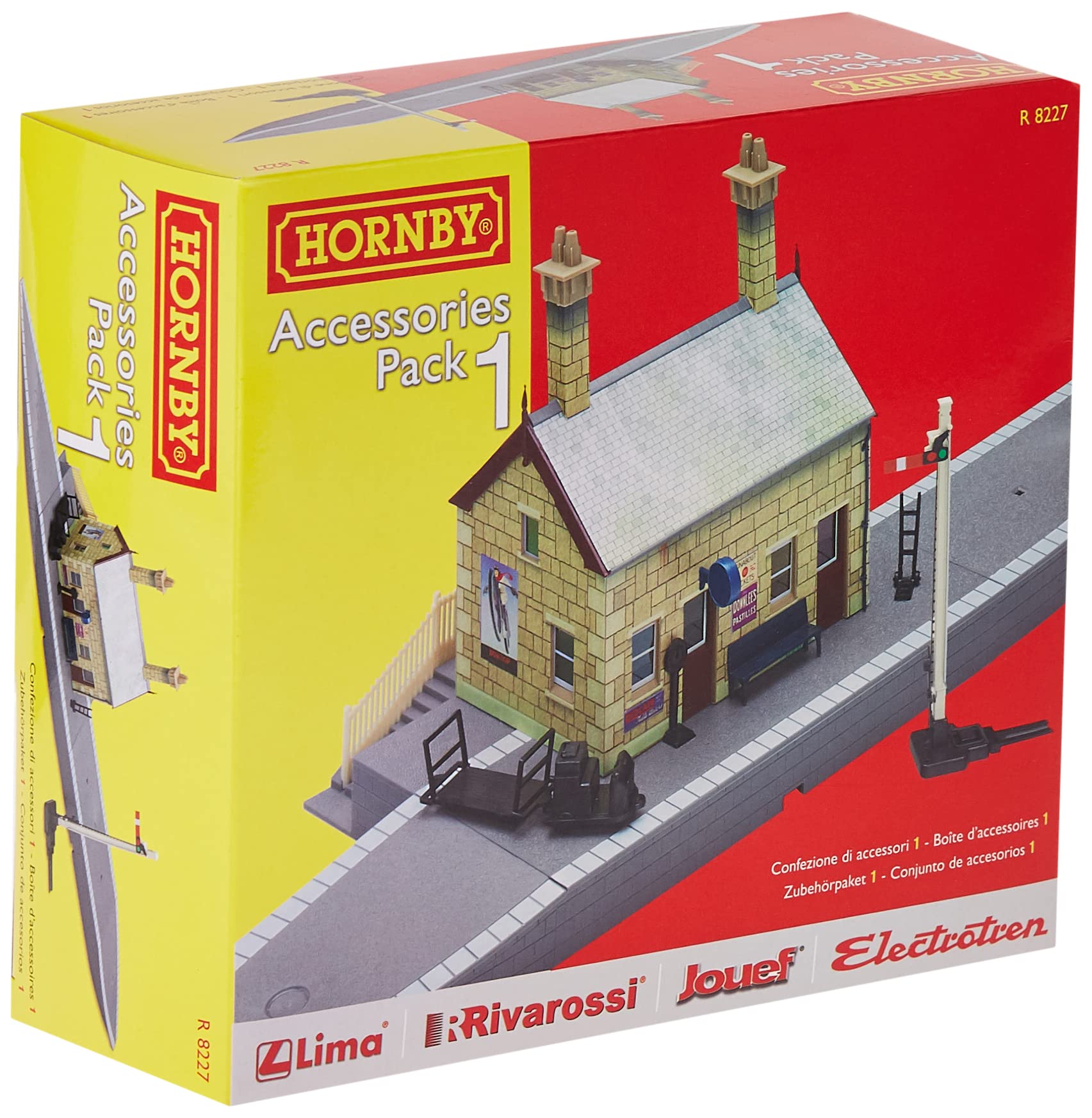 Hornby - R8227 OO Gauge Building Extension Pack 1, Model Train Accessories for Adding Scenery & Buildings to 00 Gauge Model Railway, Includes: Platform, Platform Ramps, Single Distance - 1:76 Scale