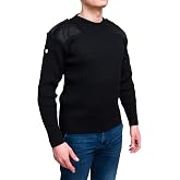 Flanders Fields Natural Wool British Commando Sweater | Military Sweaters for Men | Tactical Sweater with Shoulder Patches