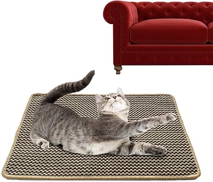 Amazon 猫爪とぎ つめとぎマット 研ぎクズ 麻素材 滑り止め 防湿 耐磨耗性 運動不足対策 ストレス解消 60 40cm Marunda ペット用品 通販