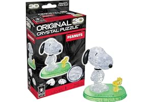 BePuzzled | Peanuts Snoopy and Woodstock Original 3D Crystal Puzzle, Ages 12 and Up