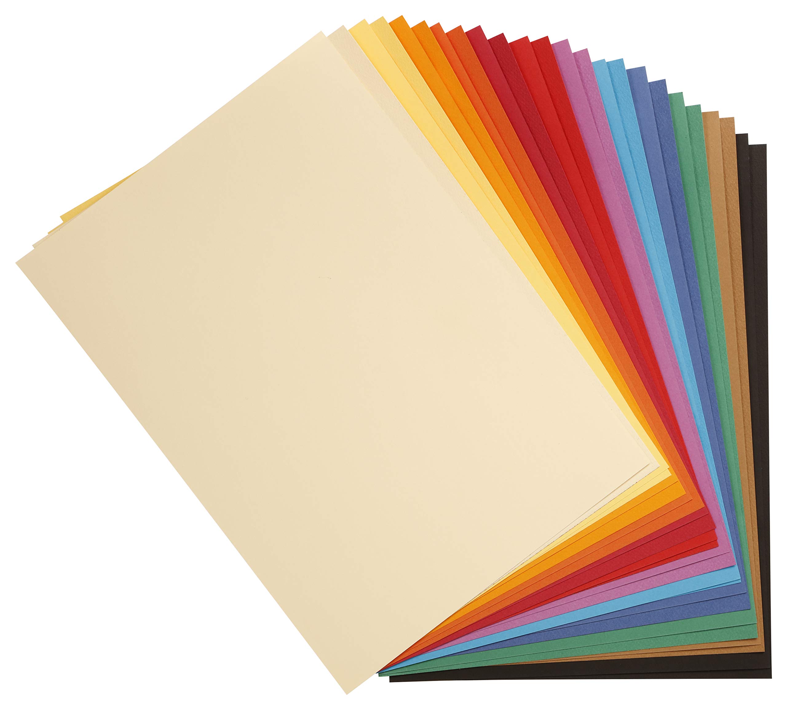 Clairefontaine - Ref 960452C - Tulipe Grained Coloured Drawing Paper (Pack 24 Sheets) - A4 (29.7 x 21cm) - 160gsm Paper - Assorted Bright Colours - Deep-Dyed, Pure Cellulose, Acid Free