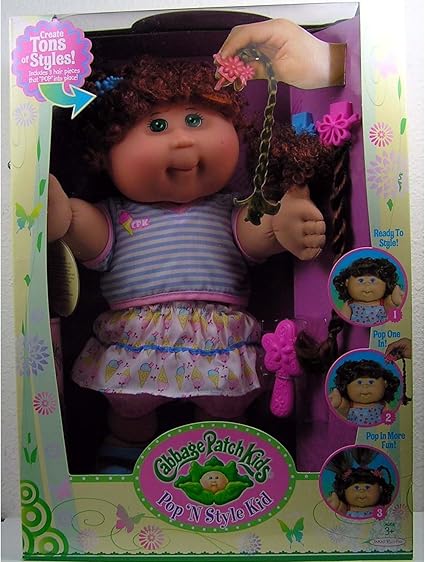 Amazon Com Cabbage Patch Kids Pop N Style Doll Red Curly Hair
