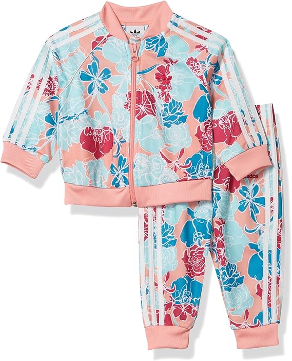 Amazon.com: adidas Originals Girl's Floral Superstar Tracksuit Set: Clothing