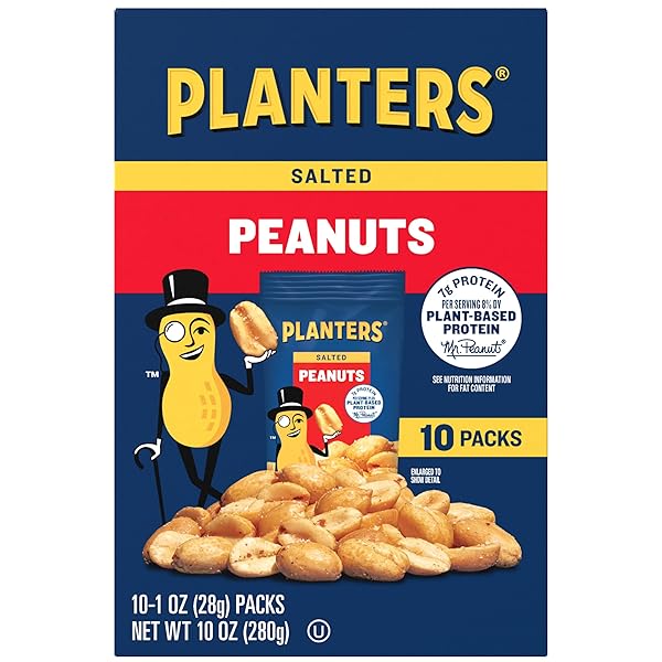 PLANTERS SALTED PEANUTS 10 CT BOX, 1 OZ...