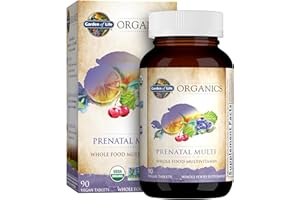 Garden of Life Organics Womenâ€TMs Prenatal Multivitamin with Vitamin D3, B6, B12, C & Iron, Folate for Energy & Healthy Fetal Development â€“ Organic, Non-GMO, Gluten-Free, Vegan, 30 Day Supply