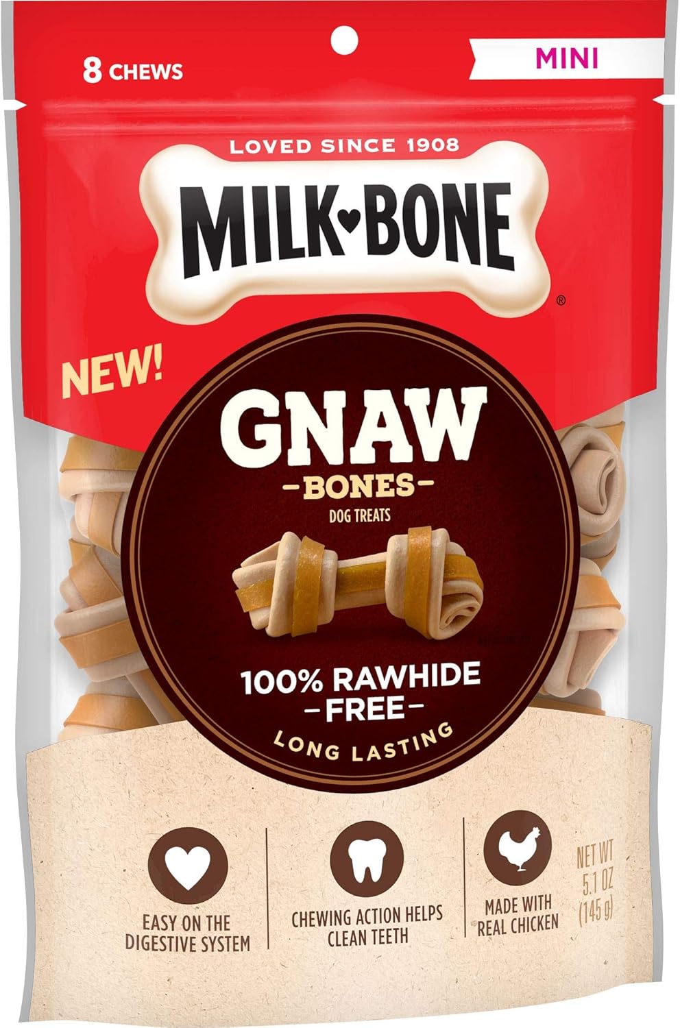 Milk-Bone Gnawbones Dog Treats, Long Lasting