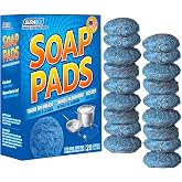 SCRUBIT 20 PK Steel Wool Soap Pads - [Updated Not-Kosher!] - Metal Scouring Cleaning Pads for Dishes, Pots and Ovens - Pre-Soaped scrubbing Pads for Easy Cleaning of Tough Kitchen Grease and Oil