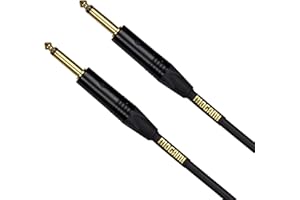 Mogami Gold Instrument 10 Guitar Instrument Cable, 1/4" TS Male Plugs, Gold Contacts, Straight Connectors, 10 Foot, Guitar Cable with OFC Core, Anti-Noise Shielding, Pro Audio Quality