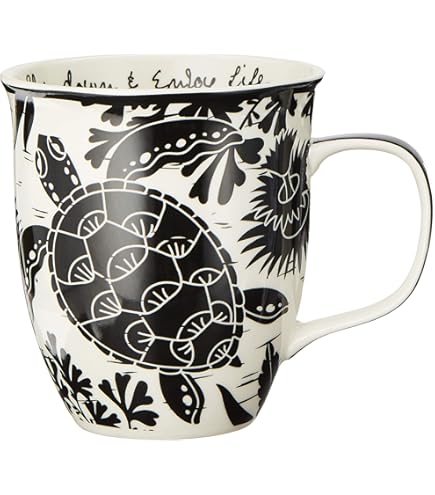 Primitives By Kathy NCUDCK3 21644 Blue Stoneware Coffee Mug, 20 oz., O