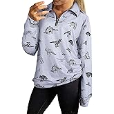 RMCMS Women Cute Dinosaur Graphic Prime Tees Ladies Bestie Fun Shirt Blouse Tops XX-Large
