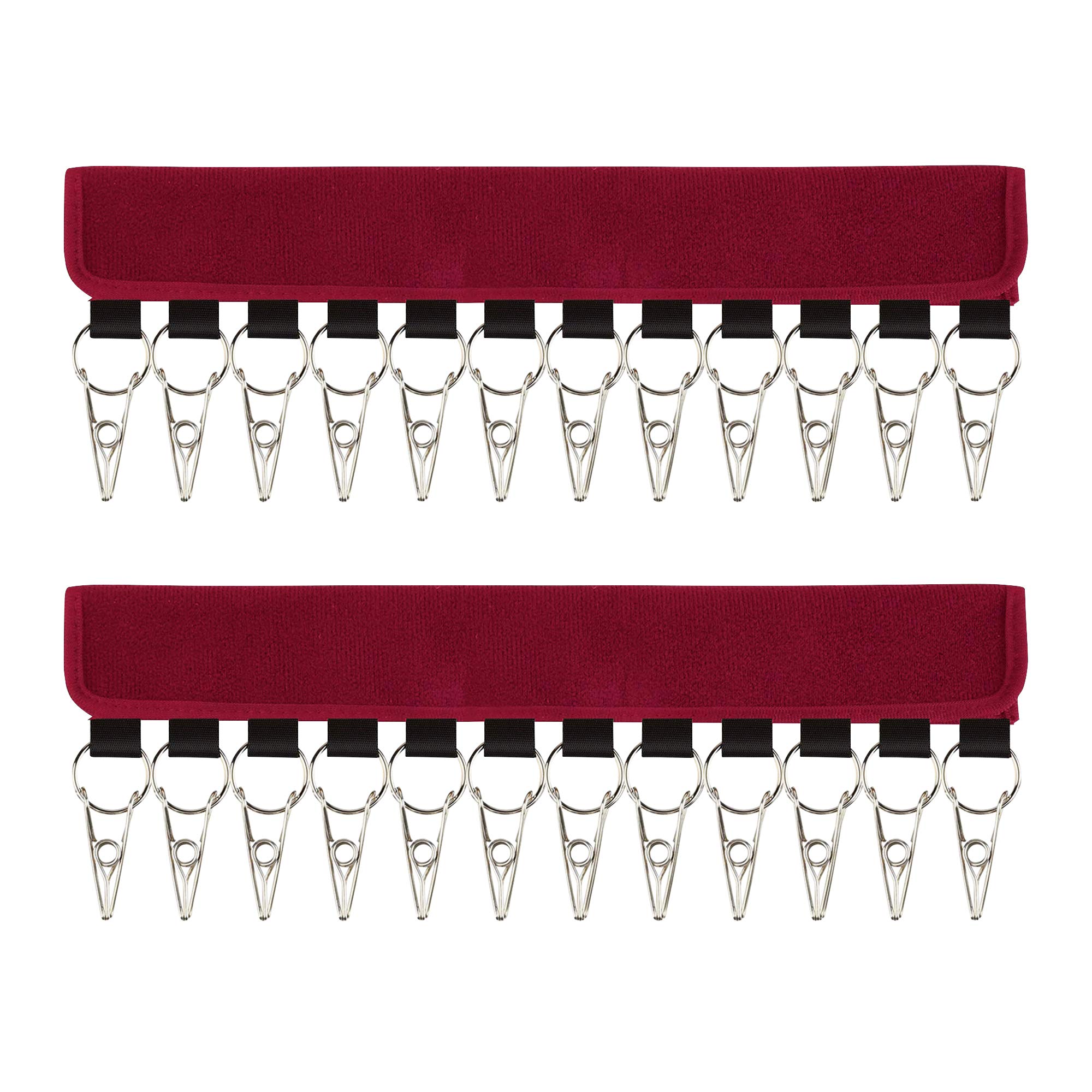 B.SHINE Hat Rack Cap Organizer - 12 Clips Hanging Baseball Caps Holder with Dust Cover, up to 24 Hats