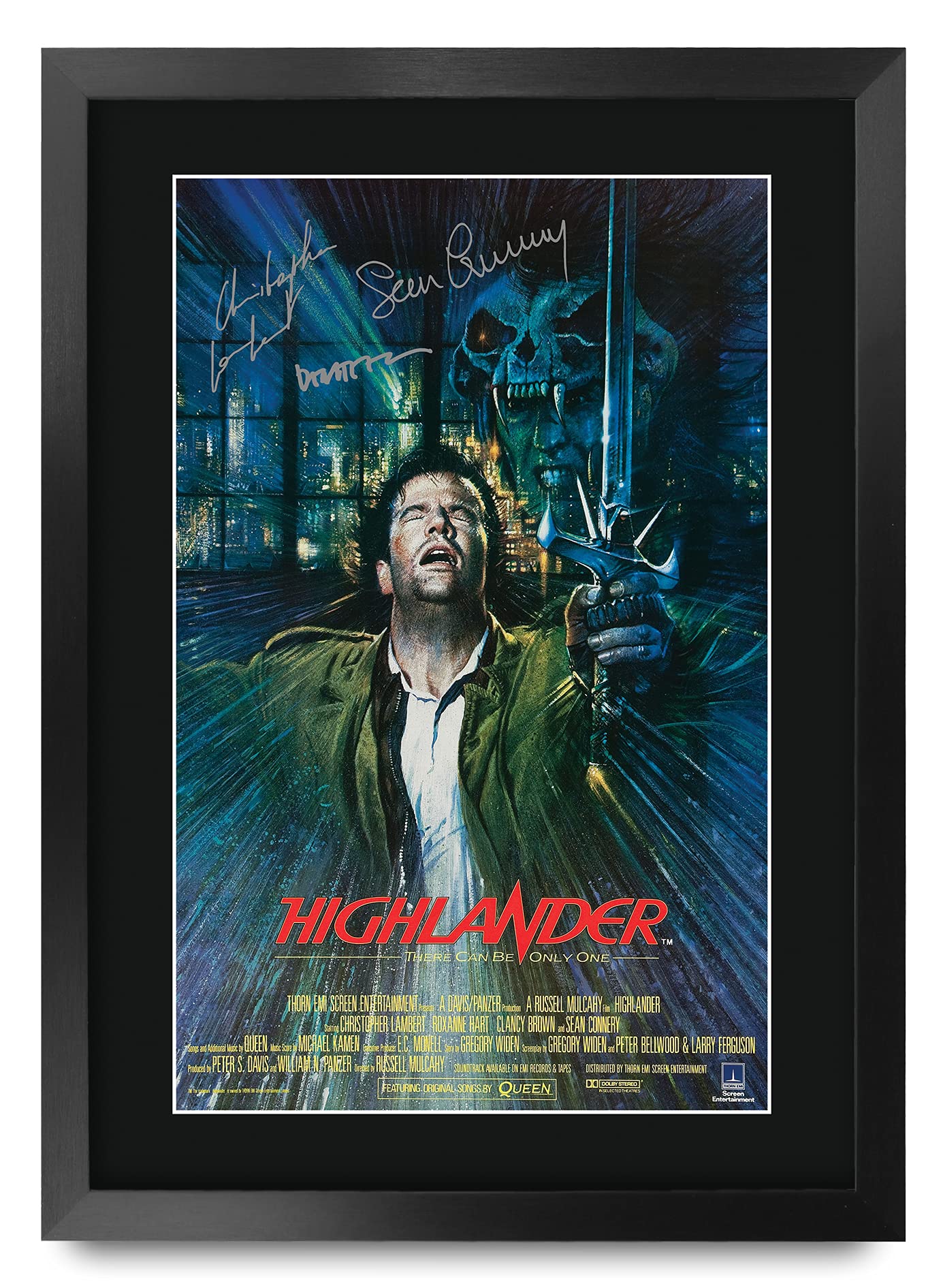 HWC Trading Highlander Christopher Lambert Gifts Printed Signed Autograph Picture for Movie Memorabilia Fans - A3 Framed