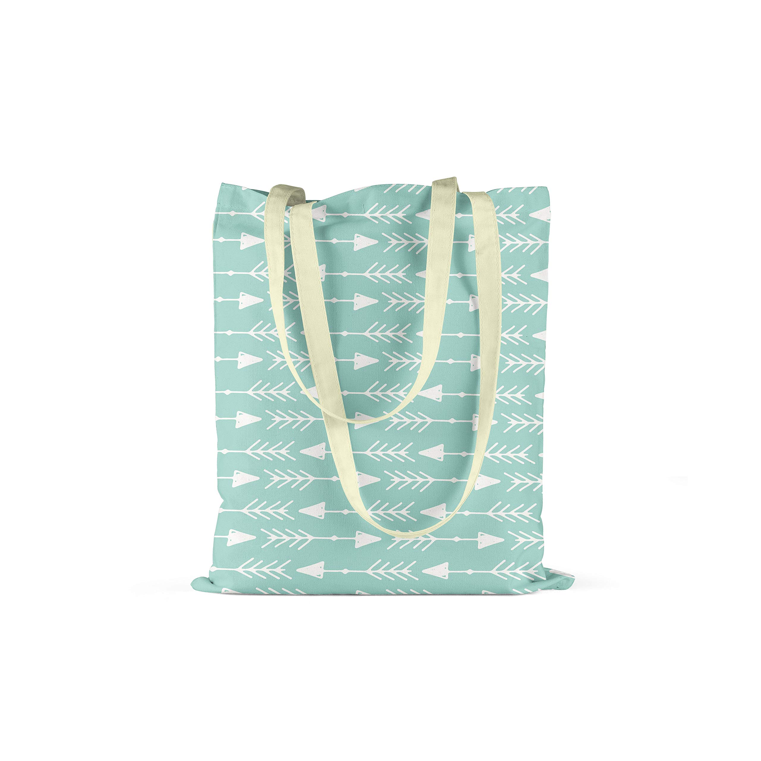 Bonamaison Printed Tote Bag, Reusable Grocery Bag, Shopping Bag, Machine Washable, Foldable, Canvas Cloth Bag with Handles, Size: 34x40 Cm