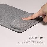 SenseAGE Mouse Pad with Wrist Support Grey 225x155 mm Non-Slip Leather Base view 4