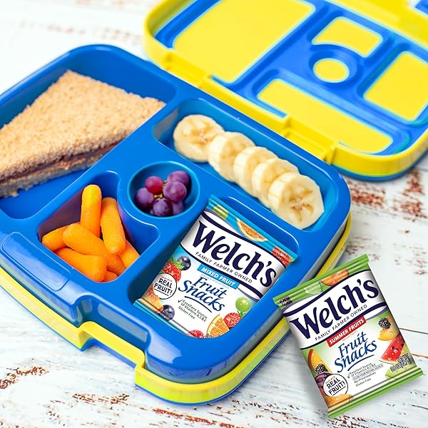 WELCH’S FRUIT SNACKS, MIXED FRUIT & SUMMER FRUITS SNACK BOX, GLUTEN FREE, 0.8OZ SNACK PACKS (PACK OF 60)
