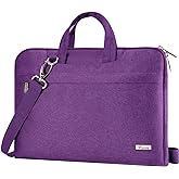 Voova 17 17.3 Inch Laptop Sleeve Case, Slim Women Men Shoulder Hand Bag Compatible with Razer Blade Pro 17, Lenovo Dell Asus Acer HP Notebook Messenger Briefcase with Strap, Waterproof, Purple