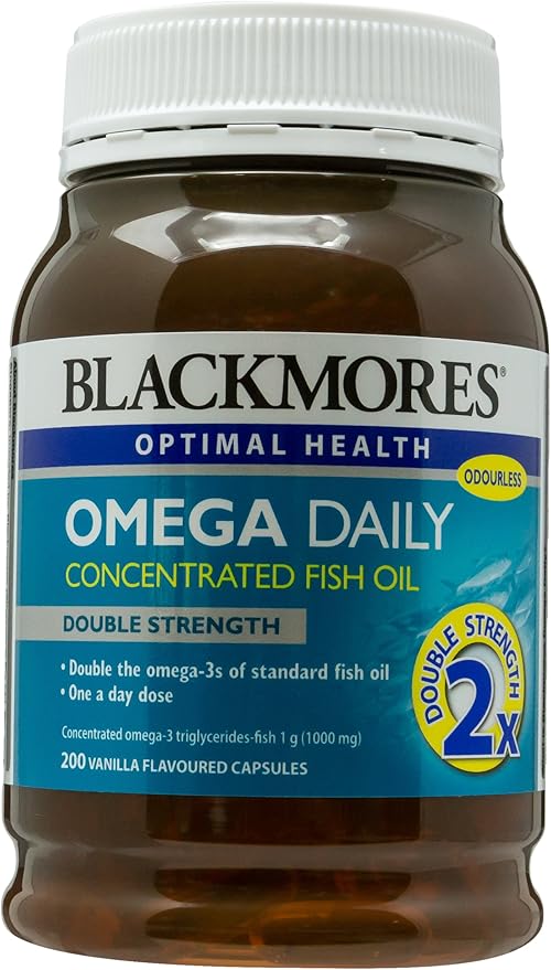 Blackmores Omega Daily 200 Capsules, Concentrated Omega 3