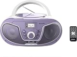 Roxel RCD-S70BT Portable Boombox CD Player with Remote Purple