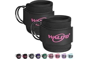 WALITO Gym Ankle Straps for Cable Machines Women & Men - Glute Kickback Ankle Cuff, Adjustable Cable Machine Accessories for 