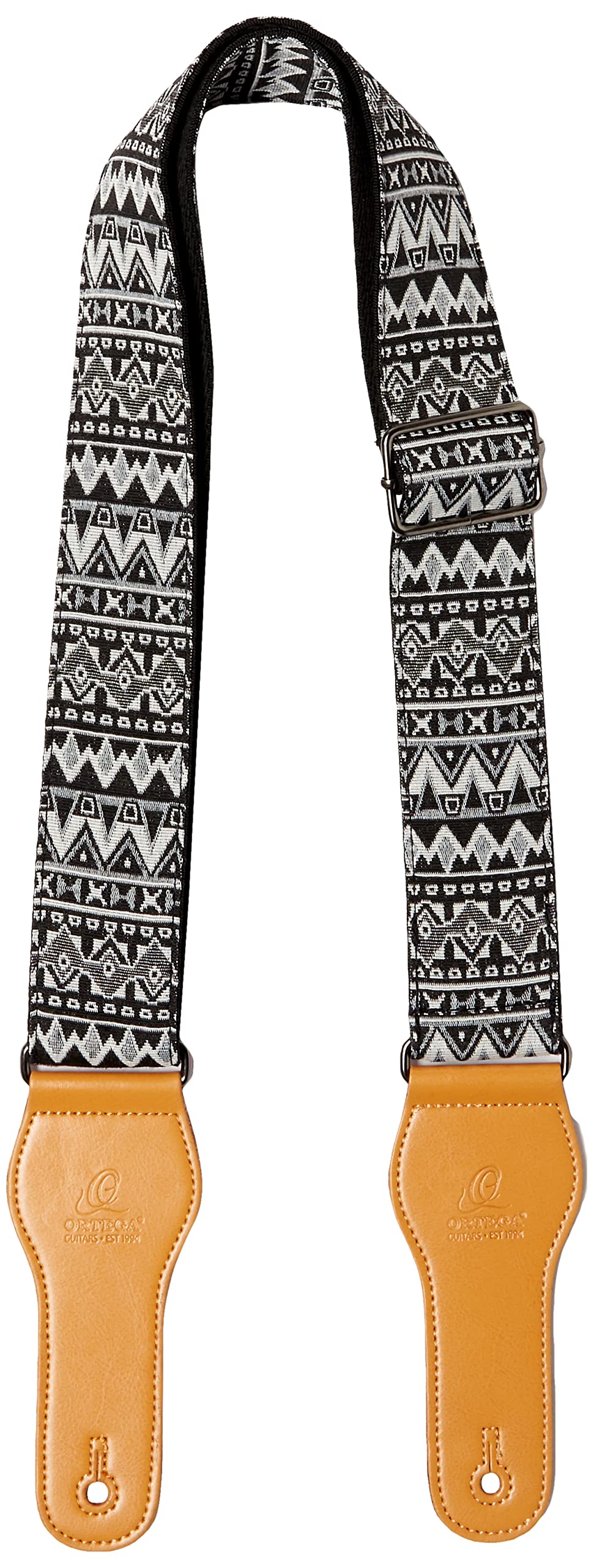 Ortega Guitars Adjustable Guitar Strap – Acoustic Guitar / Bass, Electric Guitar / Bass – World Series – Cotton, Icelander (OCS-450)