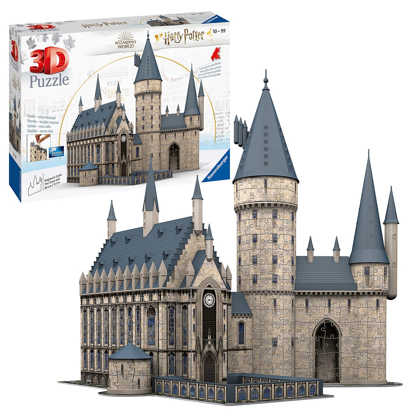 Ravensburger Harry Potter Gifts - Hogwarts Castle 3D Jigsaw Puzzles for Adults & Kids Age 10 Years Up - 540 Pieces + Accessories - No Glue Required