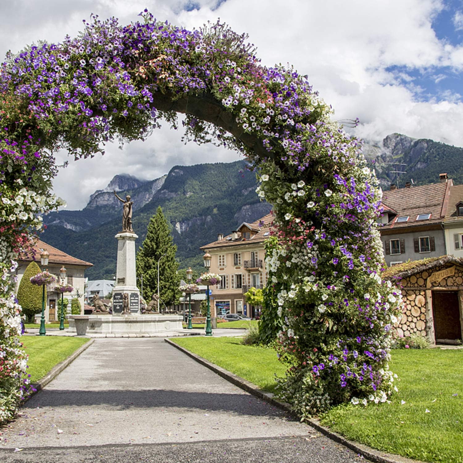 Arco Per Rose In Acciaio - Supporto Rampicanti 240x140x38 Cm, Nero - Foto 5