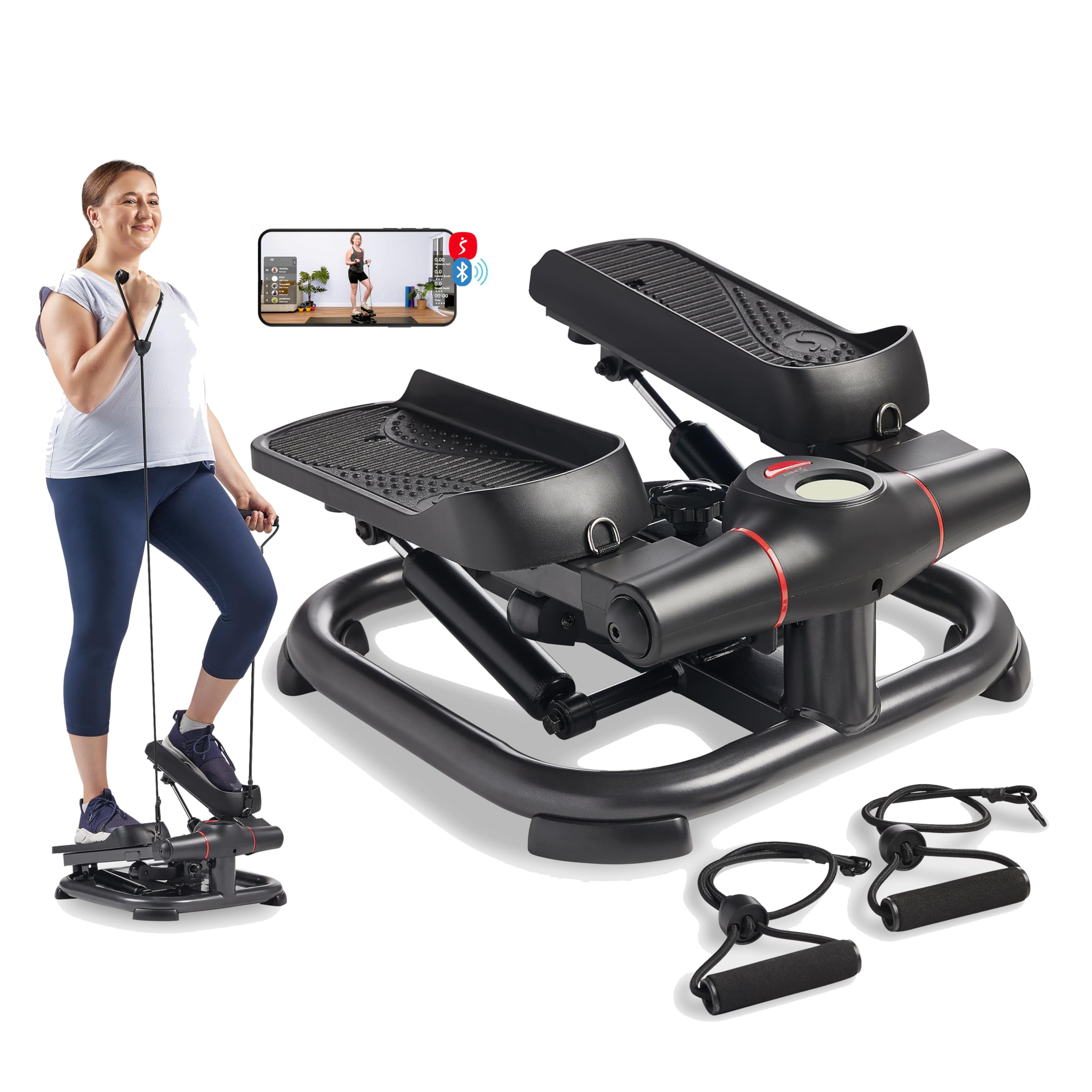 Sunny Health & Fitness 2-in-1 Power Stepper (App Enhanced)