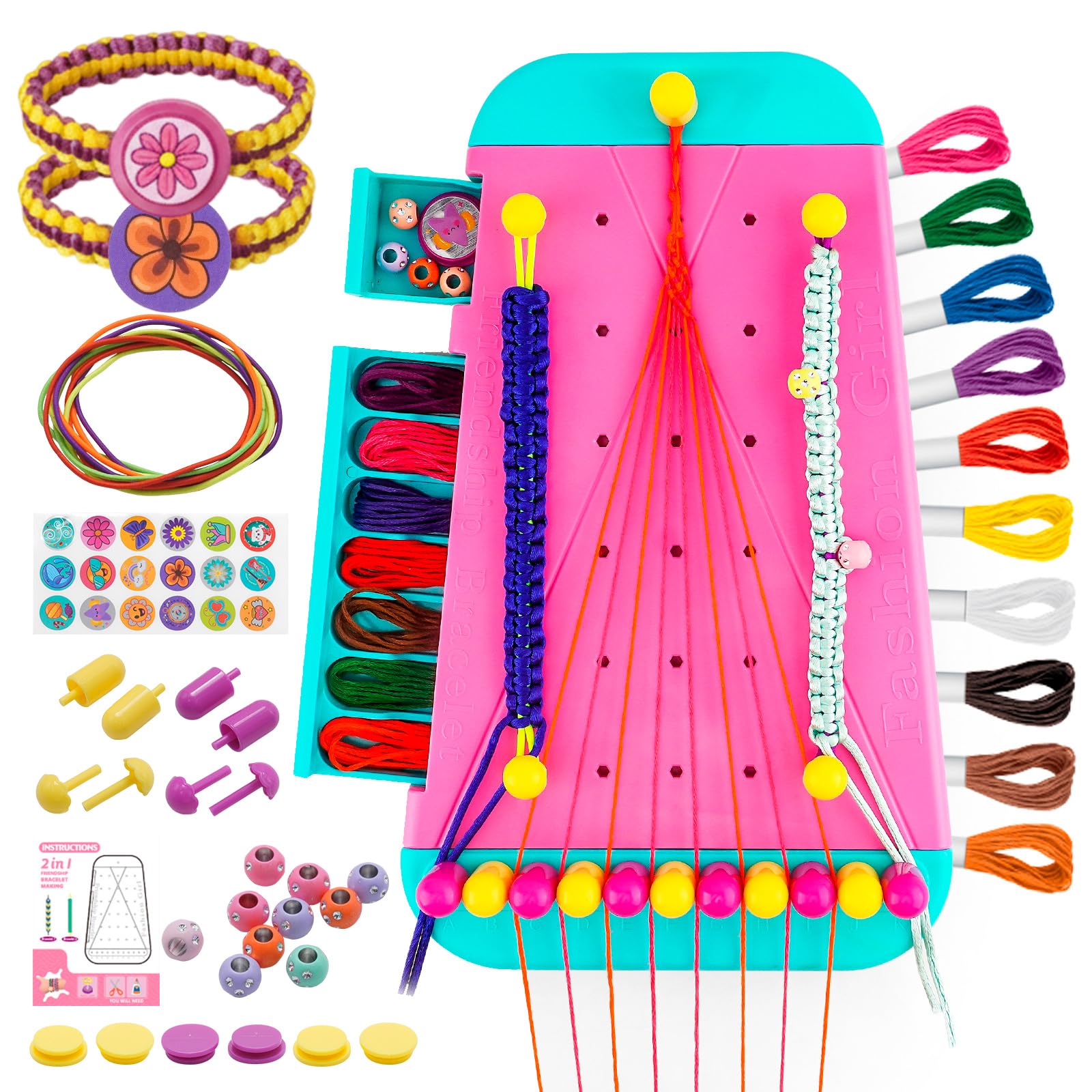 MospdyGear Friendship Bracelet Making Kit, Creative Bracelet Making Kit, Handicrafts, Suitable for Birthdays, Holidays, Christmas