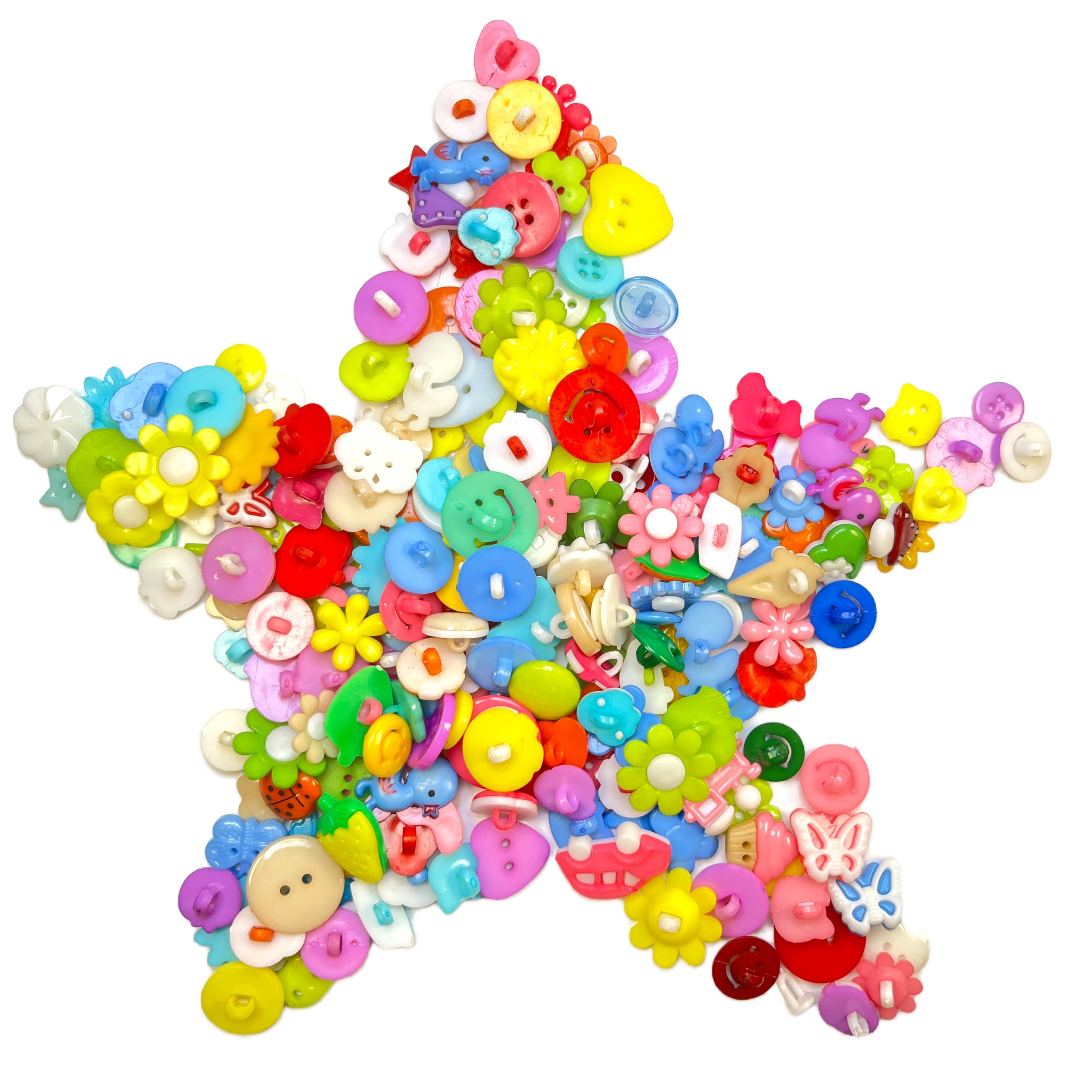 Random 50g (About 100pcs) Small Cute Plastic Buttons Assorted Sizes for Crafts Sewing DIY Manual Button Painting DIY Handmade Ornament Buttons (Mixed Color)
