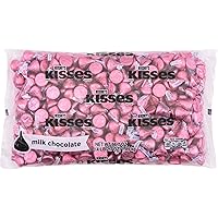 HERSHEY'S KISSES Pink Foils Milk Chocolate Candy, Easter, 66.7 oz Bulk Bag