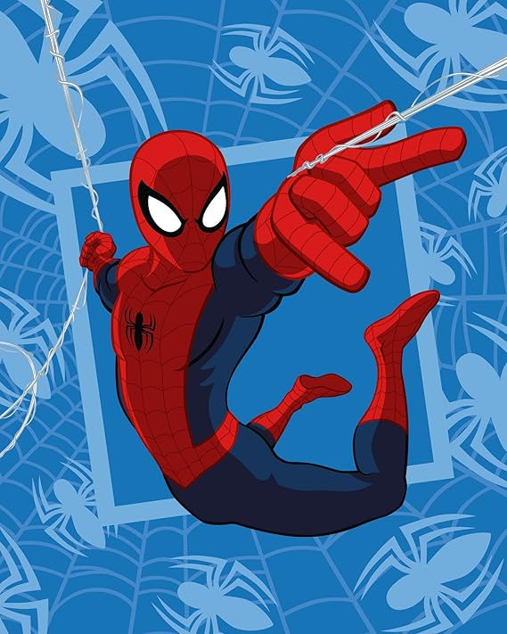 Maxi & Mini - Spiderman Plaid Decke Bett Coral 120 x 150 ...