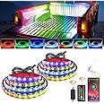 Nilight Truck Bed Light Strip RGB-IC LED Lights for Truck Bed Pickup Multi Dream Color DIY Music synchronous with APP and RF Remote Control 2PCS 60 inch Truck Bed Lighting