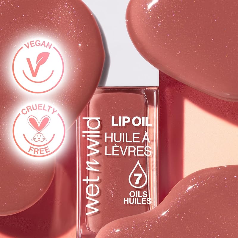 Lip Oil, Nutritivo y No Pegajoso Lip Gloss Potenciado por 7 Aceites Naturales, Fórmula Ligera para Efecto de Brillo Espejo, Cocoa Rose