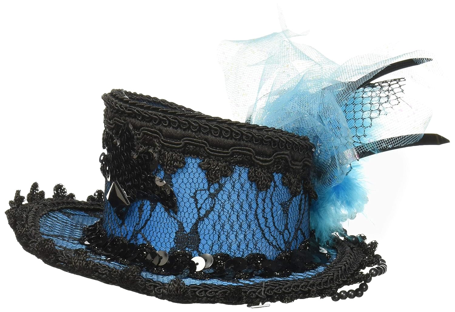 Costume Black Lace Mini Hat
