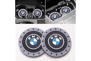 Thcbme Silicone Anti-Slip Car Cup Coaster - 2 Pieces Product Compatibles with BMW 1 2 3 5 6 Series X1 X3 X7 X5 X6 Z4 Car Cup Coaster Accessories 2.75 Inch Gray
