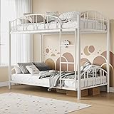 GarveeHome Metal Bunk Bed Twin Over Twin, Heavy