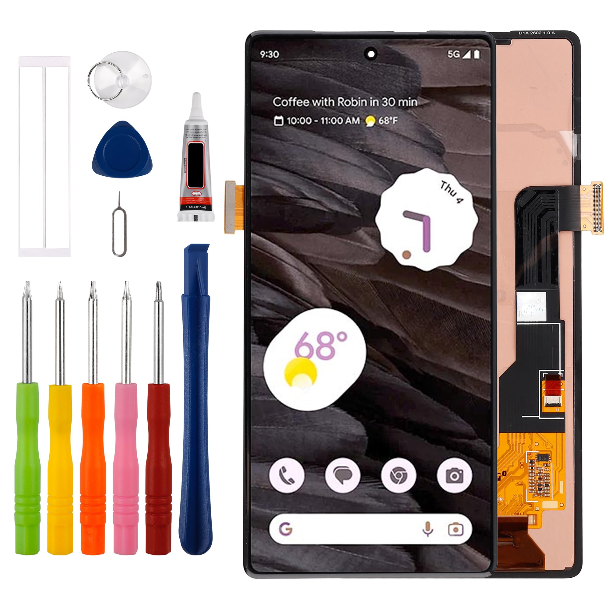 Photo 1 of [Supports Fingerprints][New] Duotipa OLED Display Touch Screen Digitizer Assembly Replacement for Google Pixel 7A GWKK3, GHL1X, G0DZQ, G82U8 with Technical Repair Tools Kit-Black.