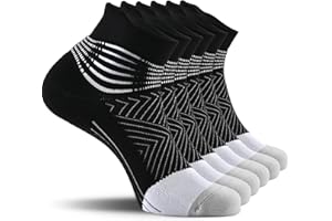 Compression Ankle Support Running Socks Women Coolmax Wicking Quarter Athletic Cushioned Plantar Fasciitis Socks