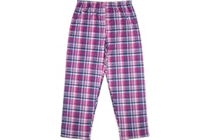 North 15 Girl's Super Cozy Minky Fleece Plaid Lounge Pants (7-14)