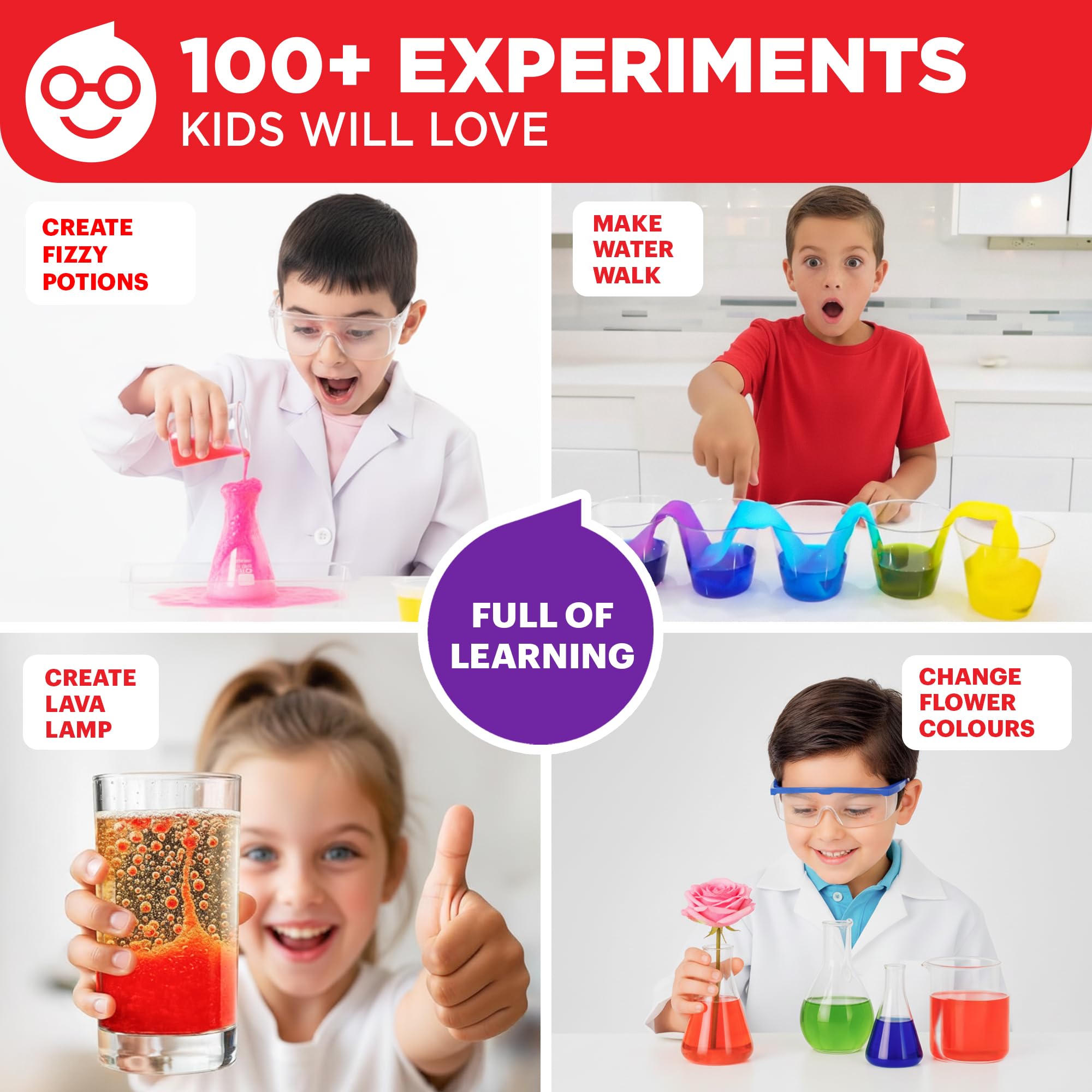 Doctor Jupiter My First Science Kit for Kids Ages 4-5-6-7-8 | Christmas, Birthday Gift Ideas for 4+ Year Old Boys & Girls | Toy Stem Kit with 100+ Experiments | Learning & Educational Projects