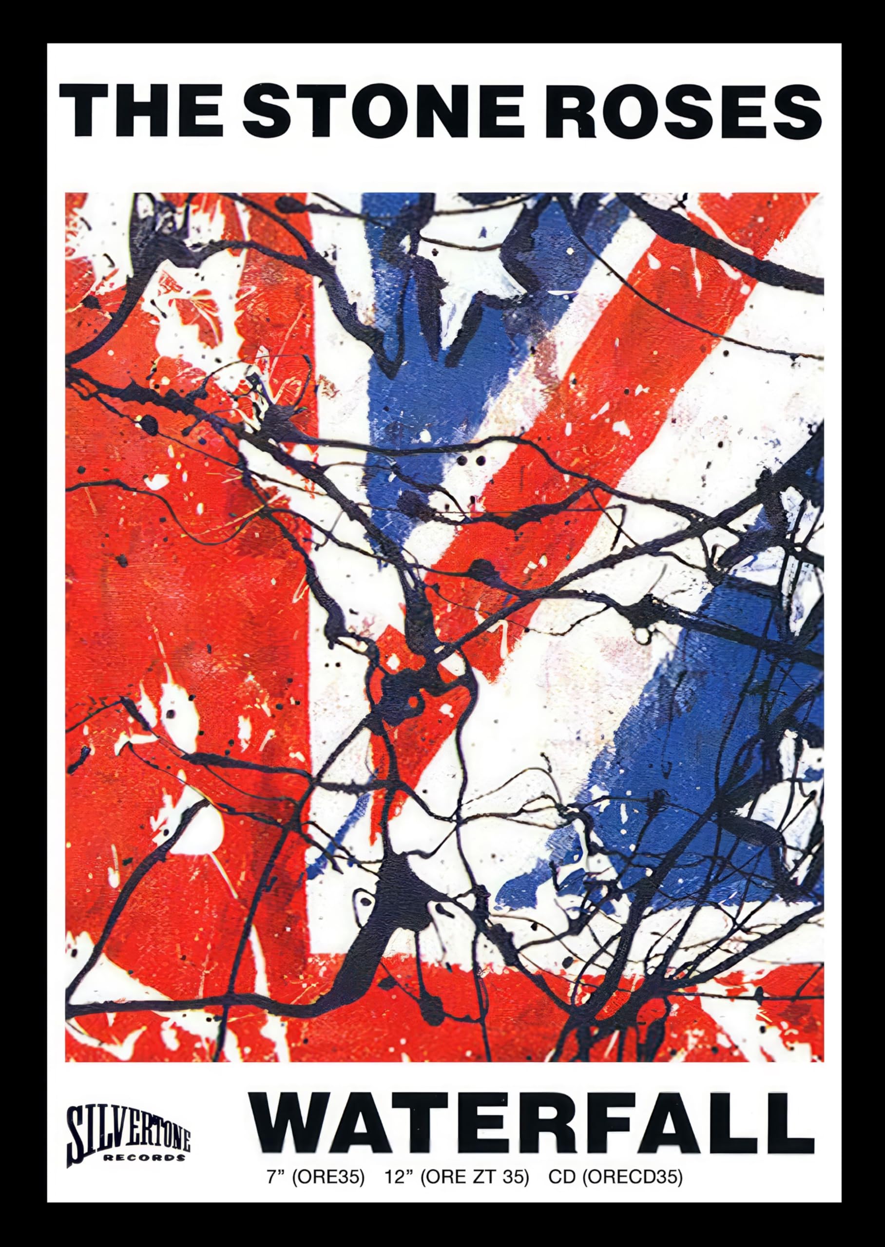 STONE ROSES The, 'Waterfall' Iconic single record cover - A3 Wall Art Print - (29.7 x 42 cms PRINT ONLY)