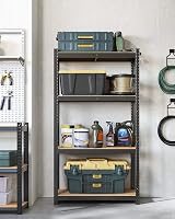SONGMICS 4-Tier Steel Shelving Unit 520 kg 40x80x160 cm Black GLR044B01 view 2